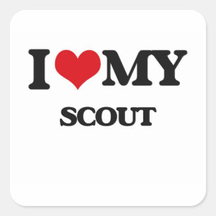 Sticker Carré J'aime mon scout