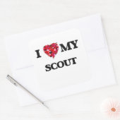 Sticker Carré J'aime mon scout (Enveloppe)
