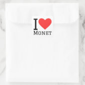 Sticker Carré J'aime Monet (Sac)