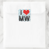 Sticker Carré J'aime MW (Sac)