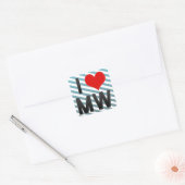 Sticker Carré J'aime MW (Enveloppe)