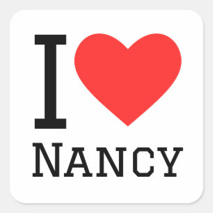 Sticker Carré J'aime Nancy