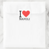 Sticker Carré J'aime Napoli (Sac)