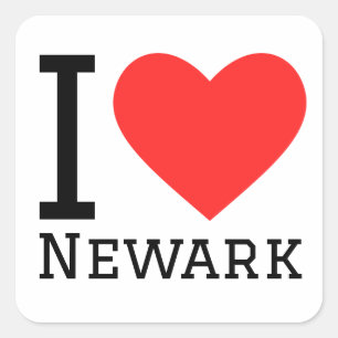 Sticker Carré J'aime Newark