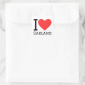 Sticker Carré J'aime Oakland (Sac)