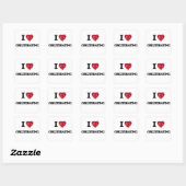 Sticker Carré J'Aime Obliterer (Feuille)