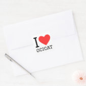 Sticker Carré J'aime ocicat (Enveloppe)