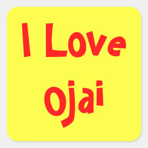 Sticker Carré J'aime Ojai
