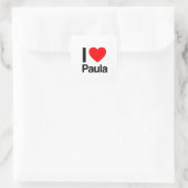 Sticker Carré j'aime paula (Sac)