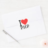 Sticker Carré J'aime php (Enveloppe)