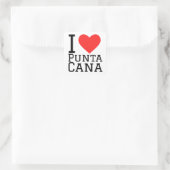 Sticker Carré J'aime punta cana (Sac)
