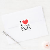 Sticker Carré J'aime punta cana (Enveloppe)