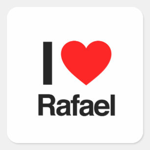 Sticker Carré j'aime rafael