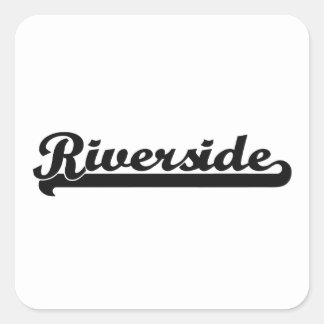 Sticker Carré J'aime Riverside California Classic Design