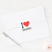 Sticker Carré J'aime sambo (Enveloppe)