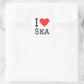 Sticker Carré J'aime ska (Sac)