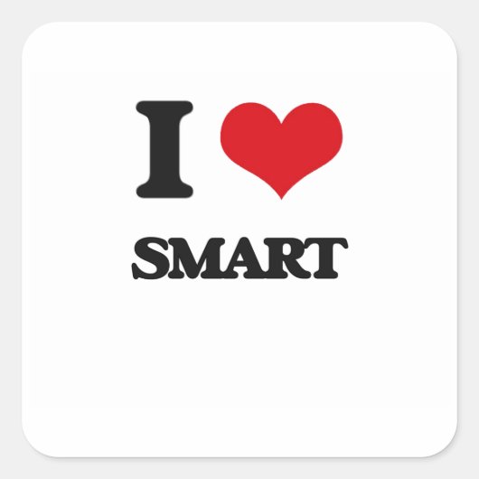 Sticker Carré J'aime Smart (Devant)