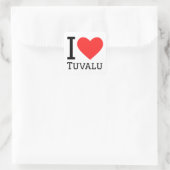 Sticker Carré J'aime Tuvalu (Sac)