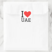 Sticker Carré J'aime uae (Sac)