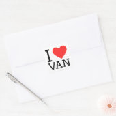 Sticker Carré J'aime van (Enveloppe)