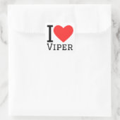 Sticker Carré J'aime viper (Sac)
