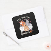 Sticker Carré J'Aime Vraiment Les Lapins (Enveloppe)