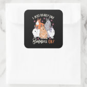 Sticker Carré J'Aime Vraiment Les Lapins (Sac)