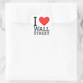 Sticker Carré J'aime Wall Street (Sac)