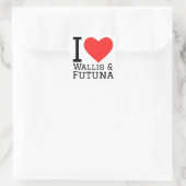 Sticker Carré J'aime Wallis & Futuna (Sac)