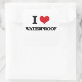Sticker Carré J'aime Waterproof (Sac)