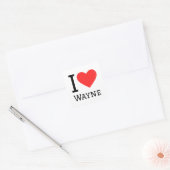 Sticker Carré J'aime wayne (Enveloppe)