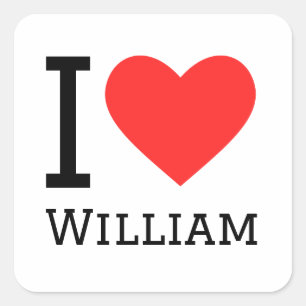 Sticker Carré J'aime william
