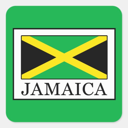Sticker Carré Jamaïque (Devant)