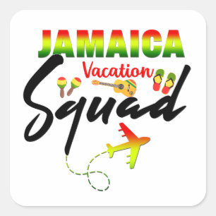 Sticker Carré Jamaïque Vacation Squad Group Correspondance Regga