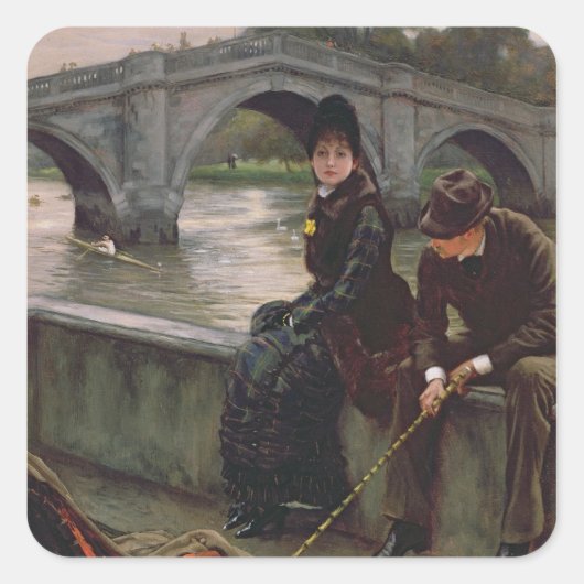 Sticker Carré James Tissot | Richmond Bridge, c.1878 (Devant)