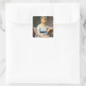 Sticker Carré Jane Austen Signé Portrait (Sac)