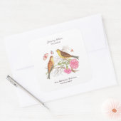 Sticker Carré Janvier Mois de naissance Fleur Anniversaire Cadea (Enveloppe)