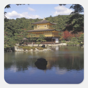 Sticker Carré Japon, Kyoto, Pavillon d'Or, Temple Zen