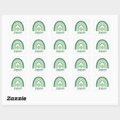 Sticker Carré Japon Nom Clover Boho Rainbow (Feuille)