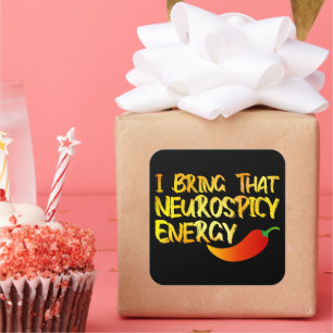 Sticker Carré J'Apporte Ce Cool Neurospicy Energy Neurospicy ADH