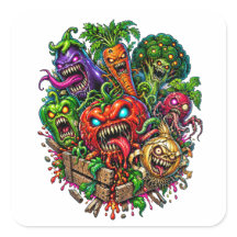Jardin de légumes monstrueux, humour horrifique dr