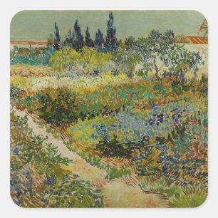 Sticker Carré Jardin de Van Gogh à Arles Impressionniste floral