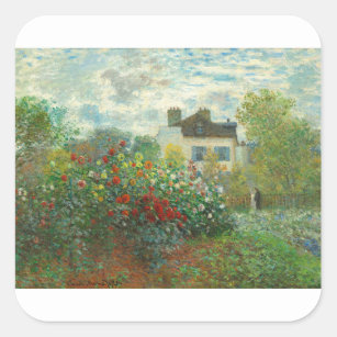 Sticker Carré Jardin des artistes de Monet dans Peinture d'Argen