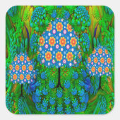 Sticker Carré Jardin d'été (Devant)