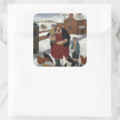 Sticker Carré Jardin en hiver (Sac)