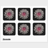 Sticker Carré Jardin Fleurs No 91 Version couleur (Feuille)