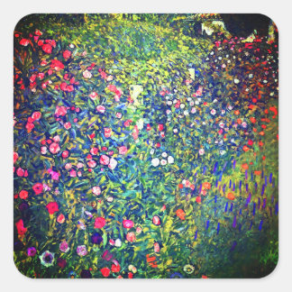 Sticker Carré Jardin italien Gustav Klimt