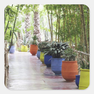 Sticker Carré Jardin Majorelle, Jardin Majorelle, maintenant un