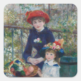 Sticker Carré Jardin Paysager des Sœurs Renoir dans un Style Cot