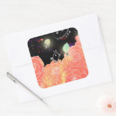 Sticker Carré Jardin rose 2014 (Enveloppe)